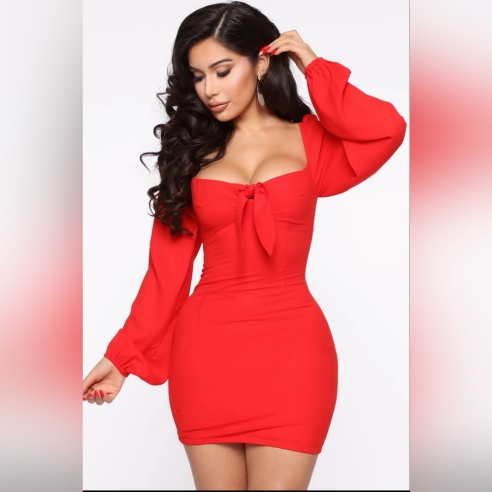 NWT Fashion Nova Sweet Sayings Mini Dress Red XL